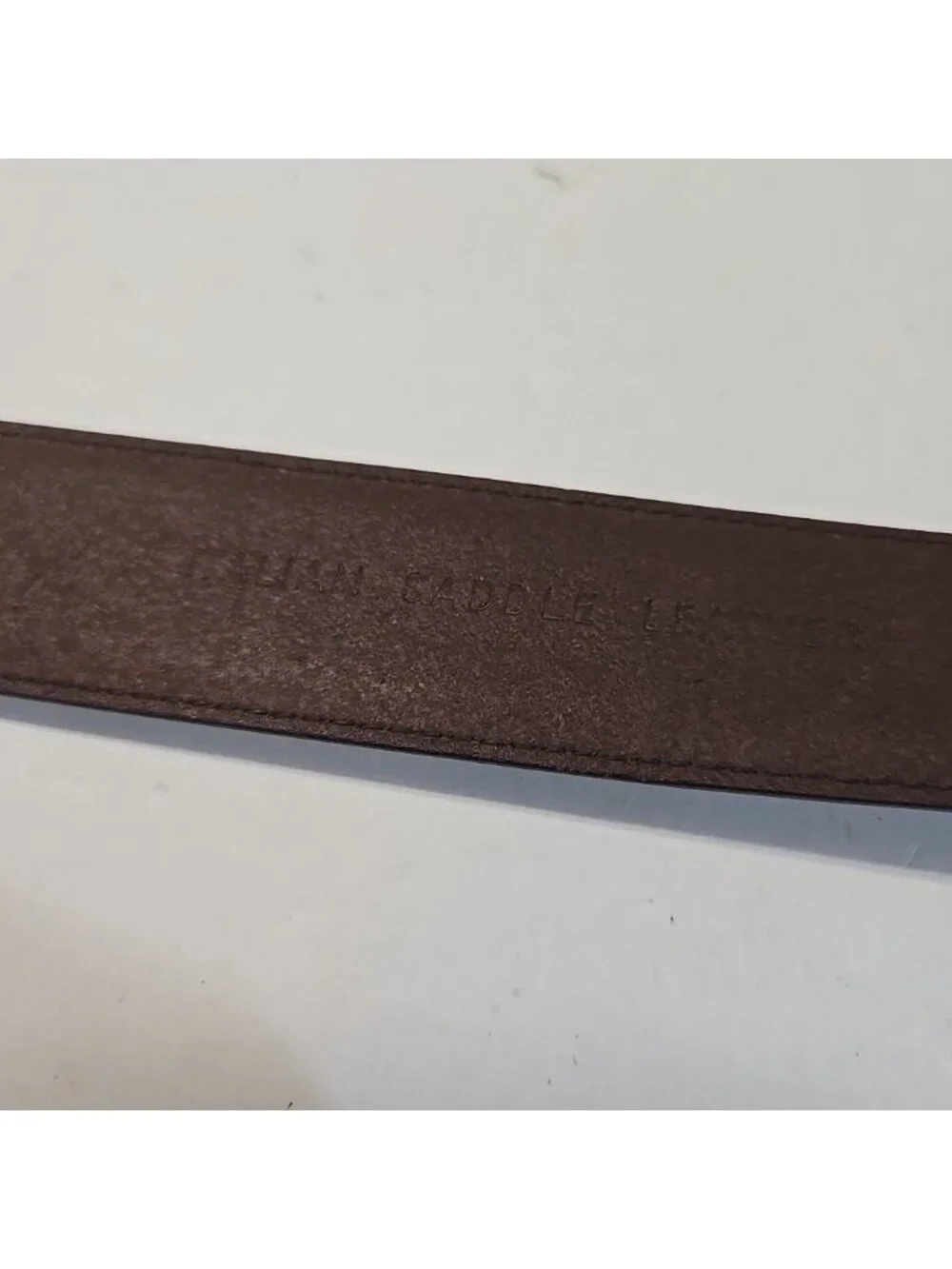 Polo Ralph Lauren Brown Leather Belt Mens Italian Saddle Leather Brass Buckle